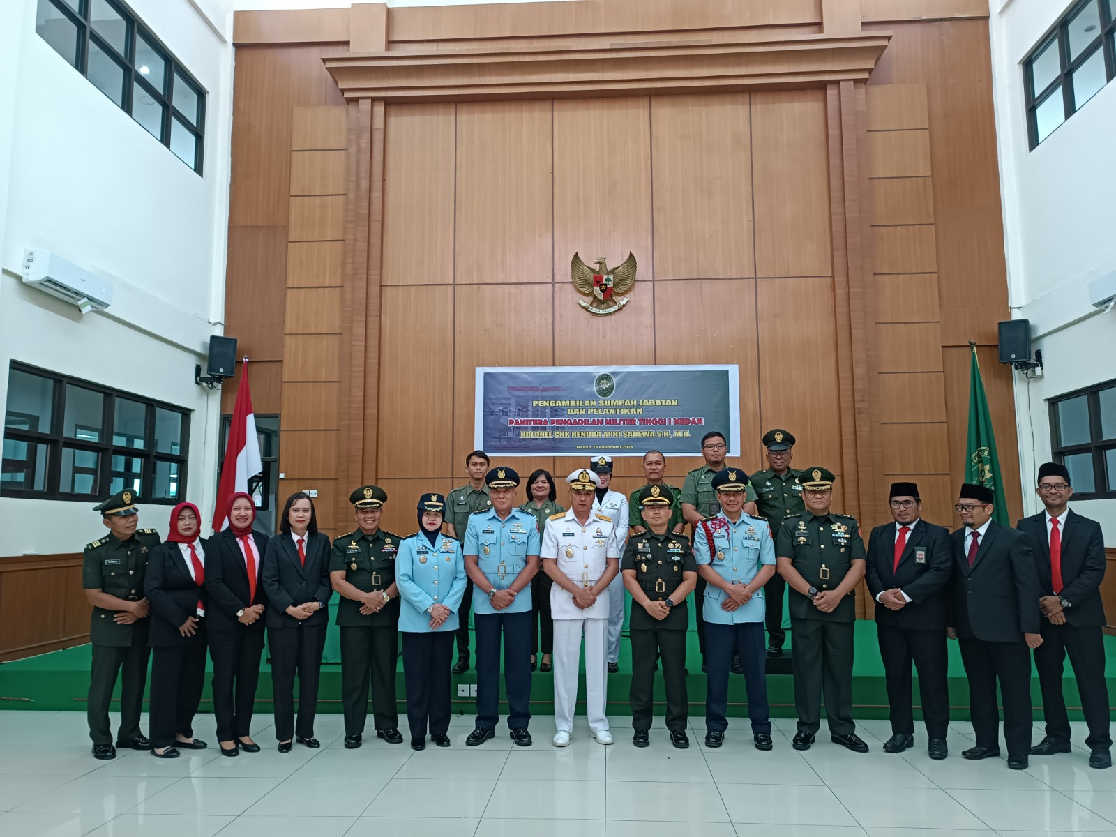 PENGAMBILAN SUMPAH JABATAN DAN PELANTIKAN  PANITERA PENGADILAN MILITER TINGGI I MEDAN