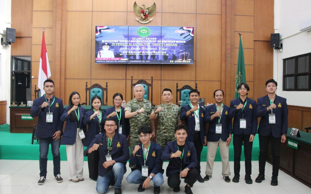 KADILMILTI I MEDAN TERIMA KUNJUNGAN MAHASISWA FAKULTAS HUKUM HKBP NOMMENSEN MEDAN UNTUK WAWANCARA PENELITIAN