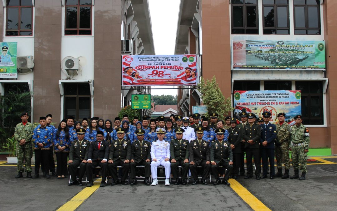 UPACARA PERINGATAN HARI SUMPAH PEMUDA DI PENGADILAN MILITER TINGGI I MEDAN